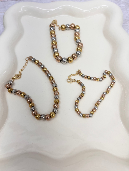Triple Tone Clasic Tiff Bracelet
