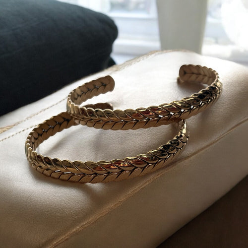 Leaves Staninless Steel Cuff