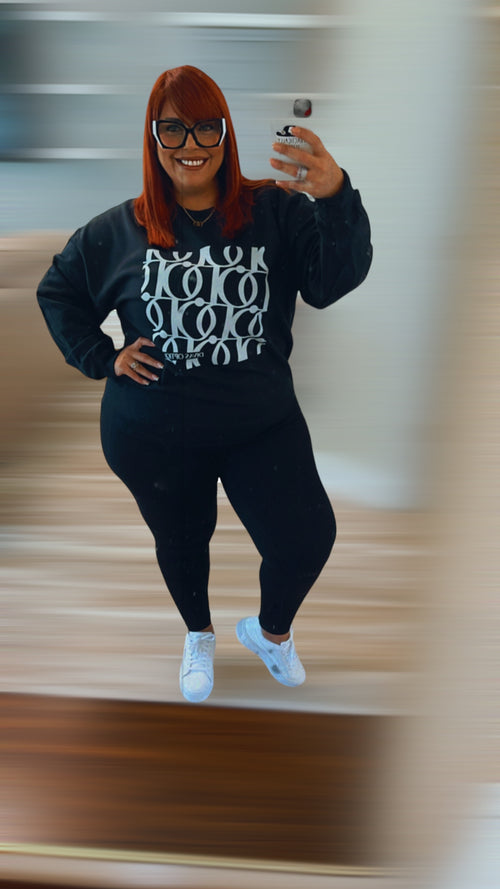 Divas Options Pattern White Sweater