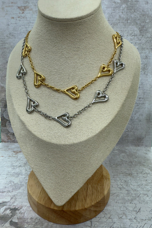 Multi Hearts Necklace