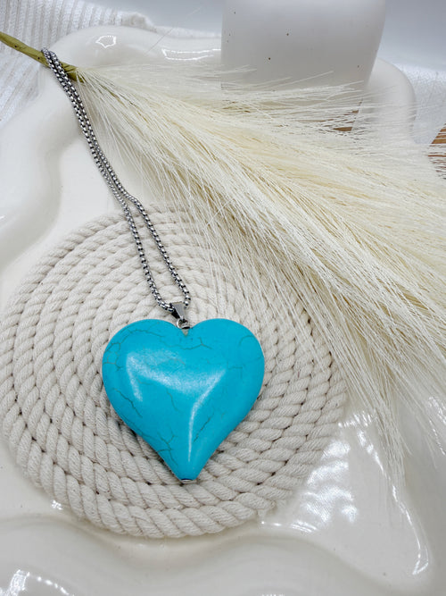 Heart in Blue Necklace