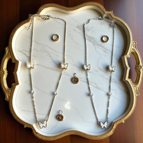 Butterfly & Pearls Necklace