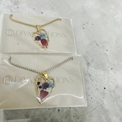 Encapsulated Flower Necklace