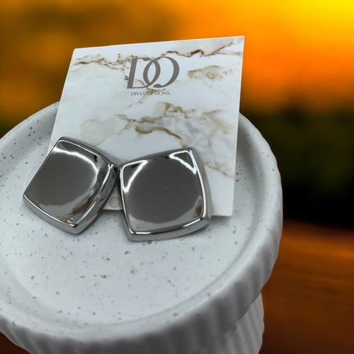 Chuncky Square Earrings