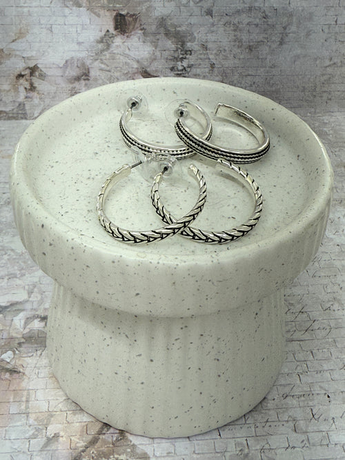 Silver Hoops