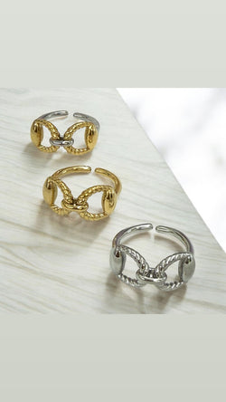 Anillo ajustable de acero inoxidable Gina