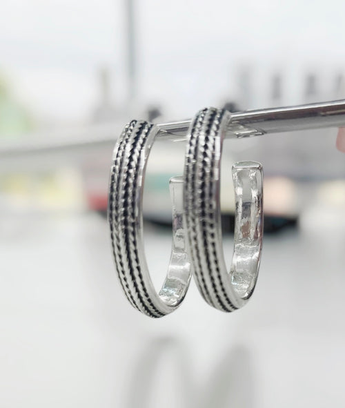 Silver Hoops