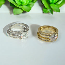 Conjunto de anillos dúo de la colección de bodas