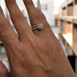 Conjunto de anillos dúo de la colección de bodas