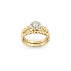 Conjunto de anillos dúo de la colección de bodas