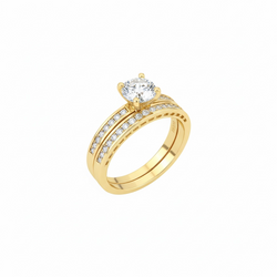 Conjunto de anillos dúo de la colección de bodas