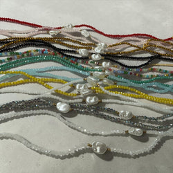 Crystal Beads & Pearl Necklace
