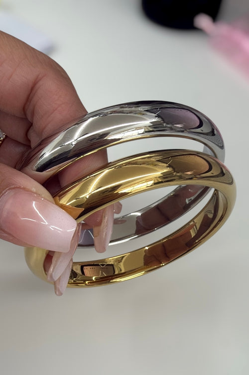 Steel Solid Bangle Bracelet