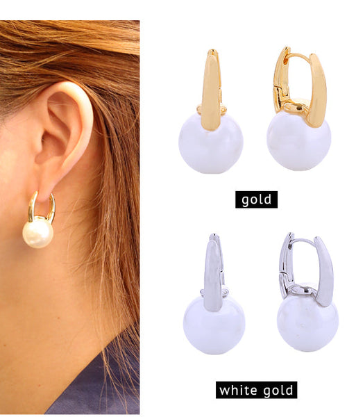 Significant Pearl Huggies Earrings