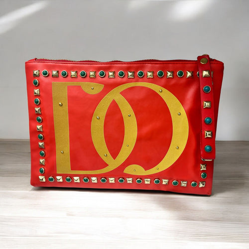 Red & Gold Clutch Bag