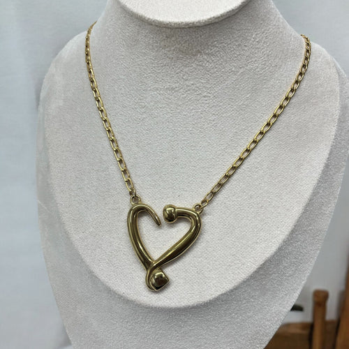 Full Heart Stainless Steel Necklace