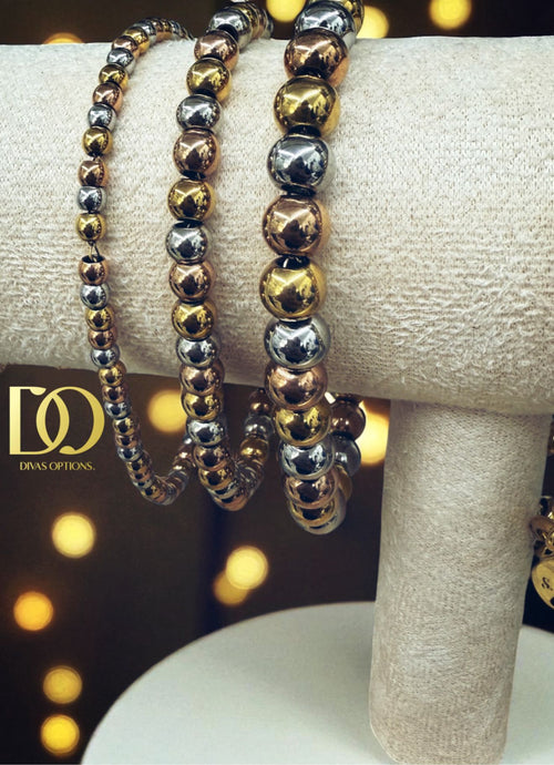 Triple Tone Clasic Tiff Bracelet