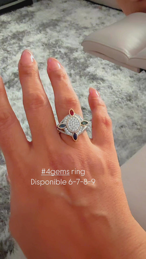 4 Gems Ring